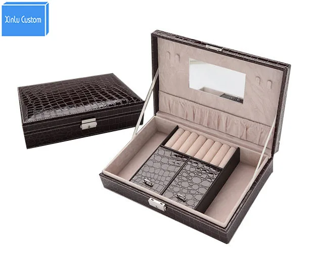 Подарочный Органайзер из искусственной кожи для макияжа коробка украшений чехол