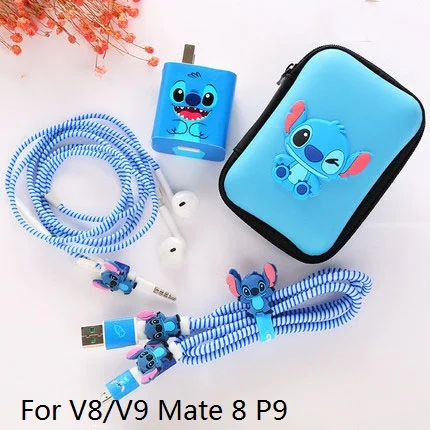 style 12 with bag Чехол для наушников сумка спиральный кабель протектор для huawei P9 Glory 9/V8/V9/mate 8 зарядное устройство HW-059200CHQ рукав защитный для наушников - Цвет: style 12 with bag