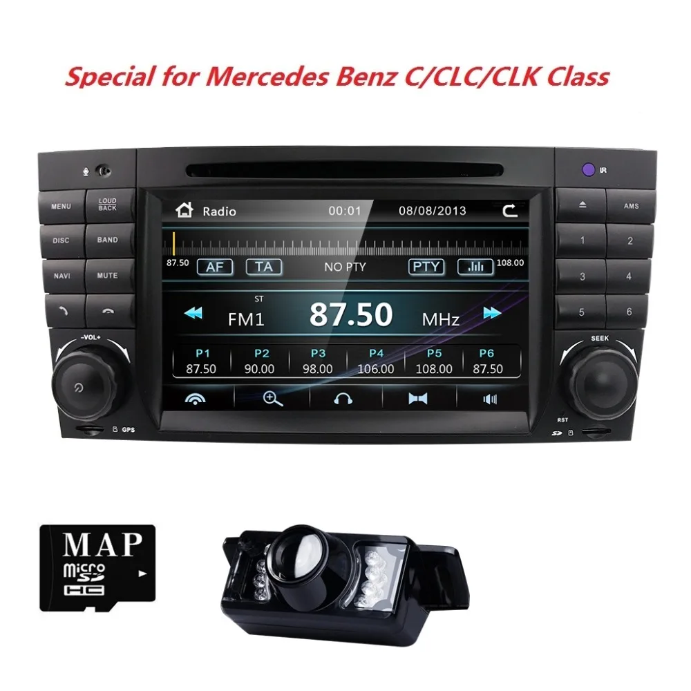 Авто Автомобильный dvd плеер с двумя цифровыми входами для Mercedes Benz C Classs CLC W203 clk