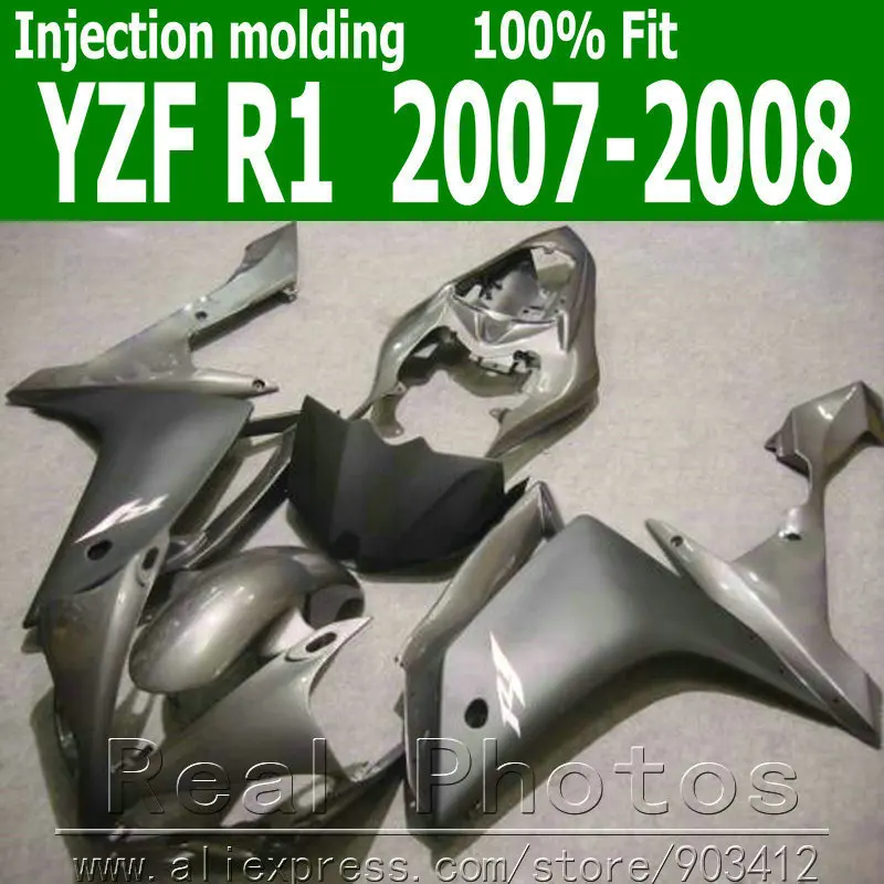 Набор обтекателей для мотоцикла YAMAHA набор литья под давлением R1 2007 2008 серый и