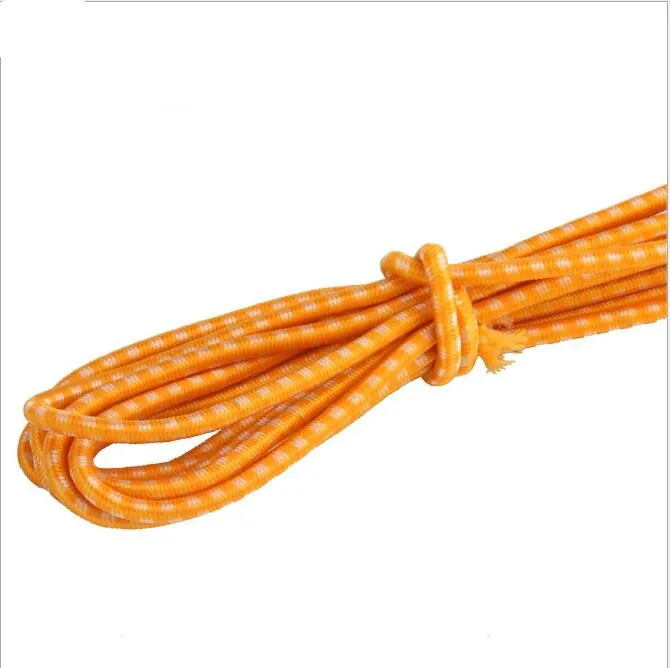 Orange as photo 2,5 мм 4 м цветная круглая эластичная канатная Резиновая лента с принтом в горошек эластичная линия для самостоятельного пошива одежды аксессуар спандекс лента пояс - Цвет: Orange as photo