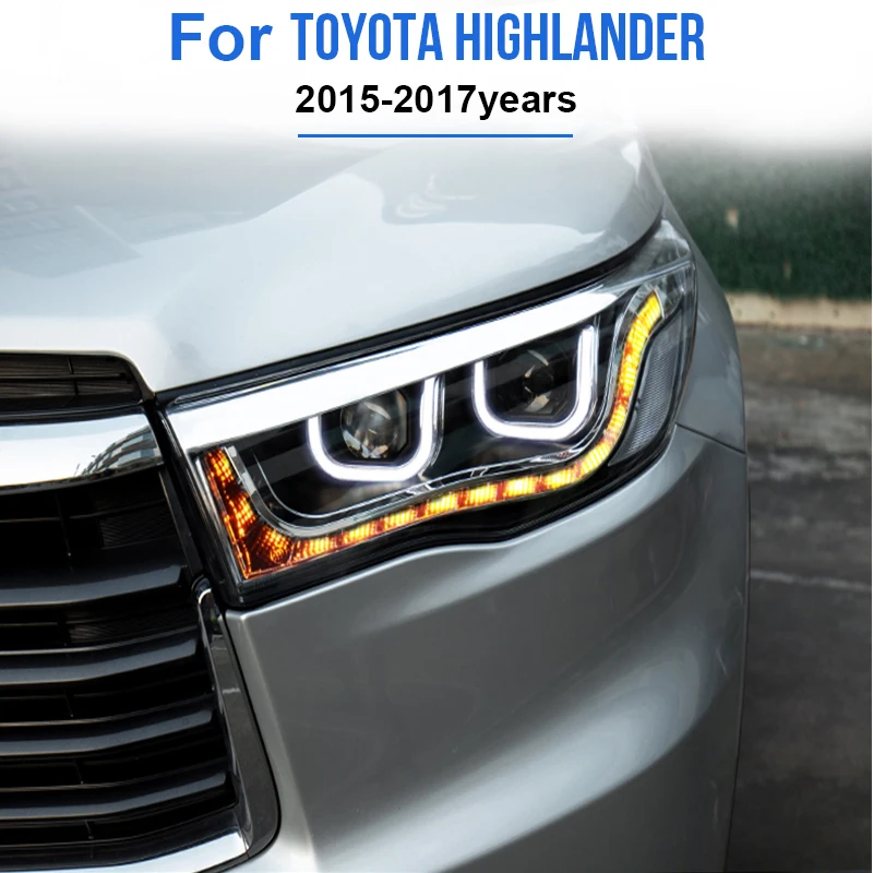 Светодиодный HID DRL Автомобильные фары в сборе корпус передней для Toyota Highlander