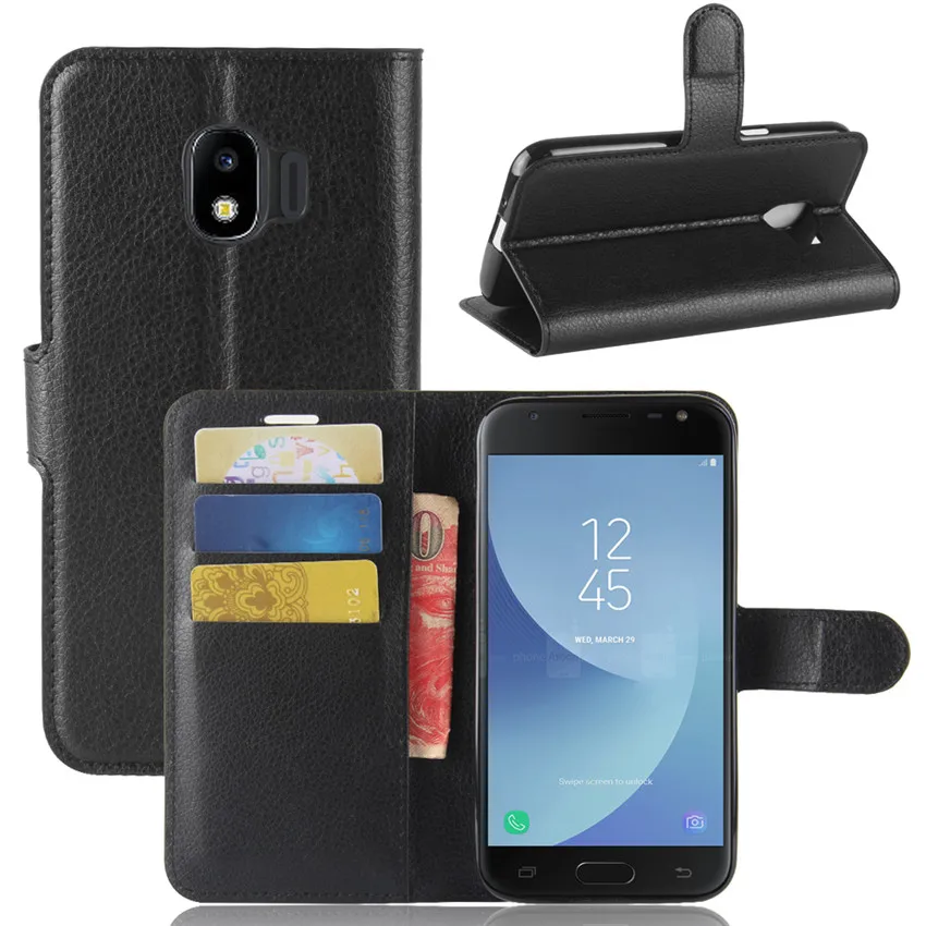 Чехол для телефона Samsung Galaxy J2 Pro 2018 чехол кошелек откидная кожаная задняя крышка