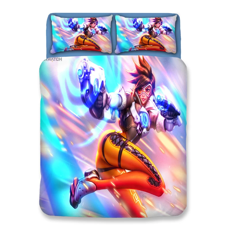 Overwatch 3D комплект постельного белья пододеяльники наволочки OW Overwatch игры Одеяла комплекты постельного белья Постельное белье Комплект постельного белья