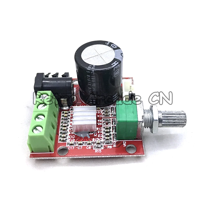 

Free shipping 1 pcs Small Amplifier single track amp for Arcade Game Machine Parts Coin operator cabinet Arcade accessories