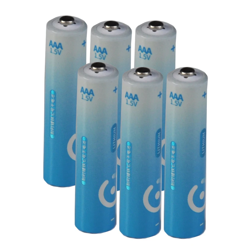 6 шт. 1 5 V литиевая батарея AAA 1100mah NICE LR6 3A LiFeS2 сухая ячейка не перезаряжаемая для
