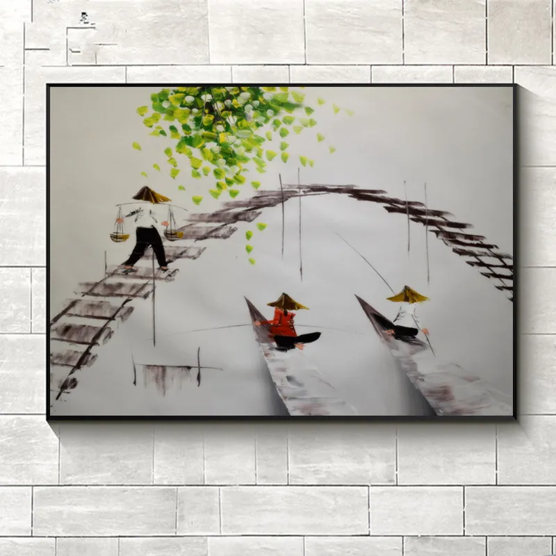 

Oil painting on canvas handmade Knife painting abstract Landscape Chinese Wall Pictures for living room Home Decor Paintings
