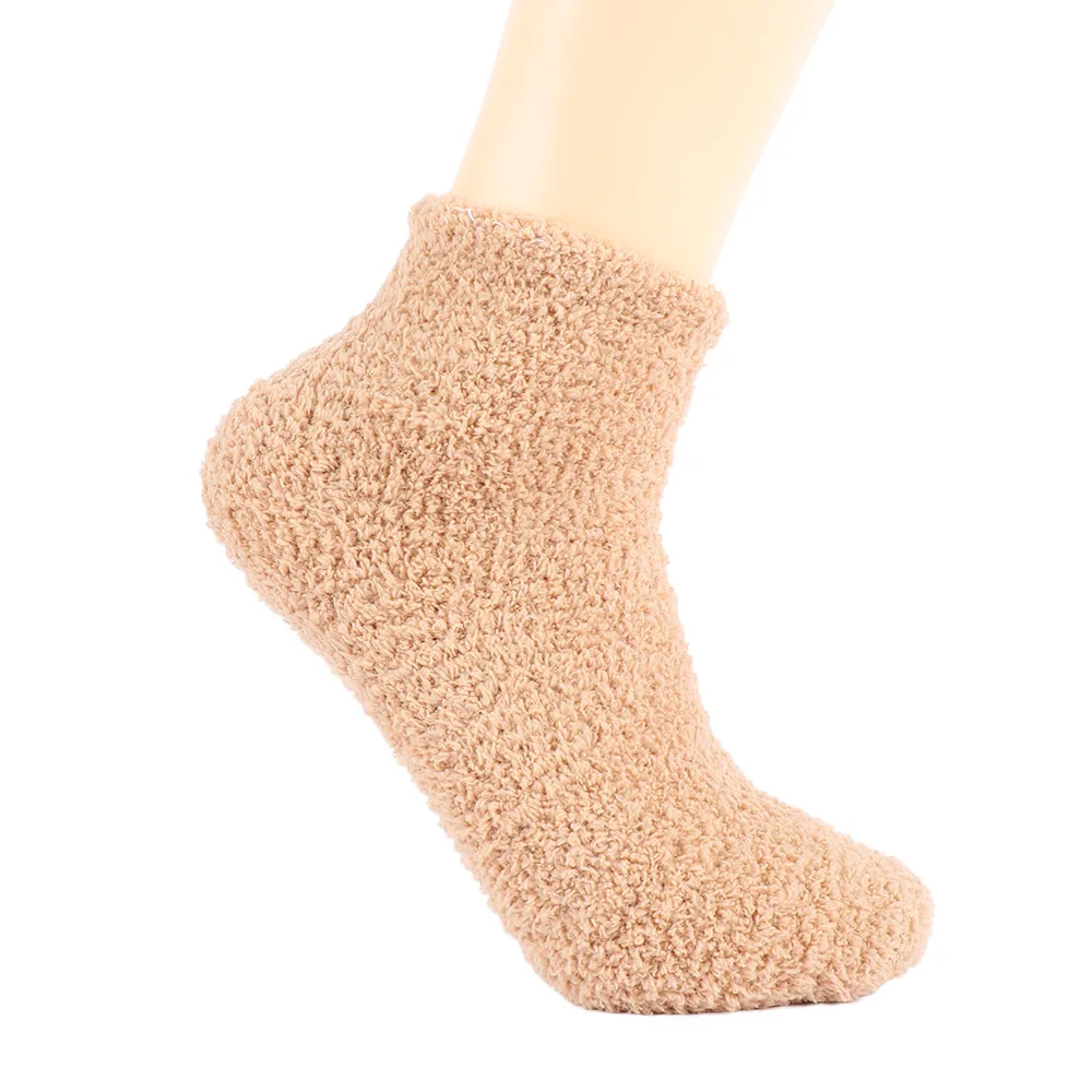 

1 Pair Cozy Velvet Socks Men Winter Warm Sleep Floor Socks calcetines hombre Thicker Solid Funny Happy Socks