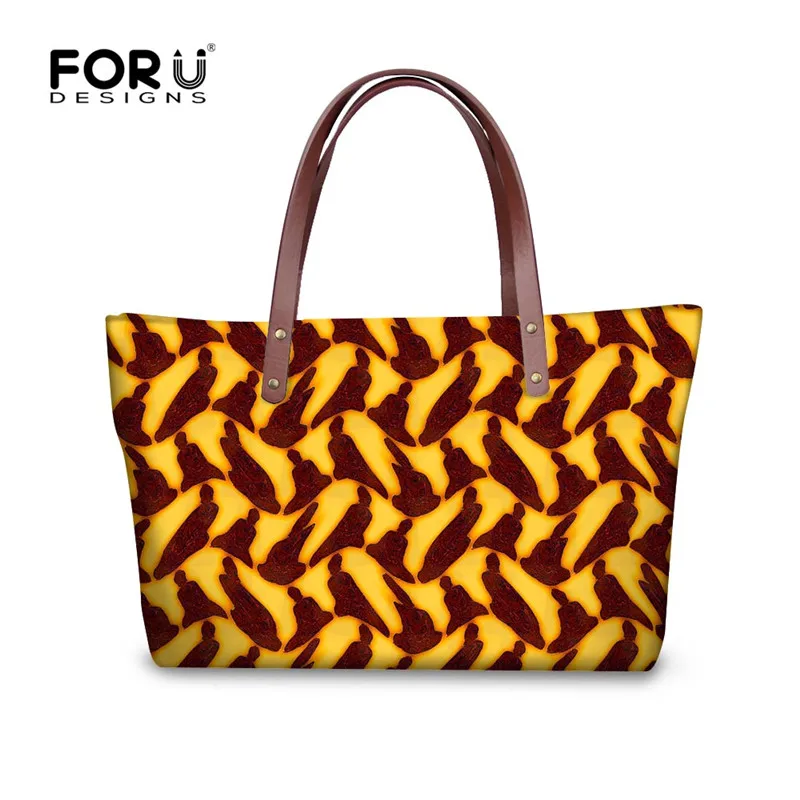 T0432AL FORUDESIGNS/винтажная африканская женская сумка с принтом, повседневная большая сумка на плечо для женщин, дизайнерский кожаный кошелек, вечерние сумки - Цвет: T0432AL