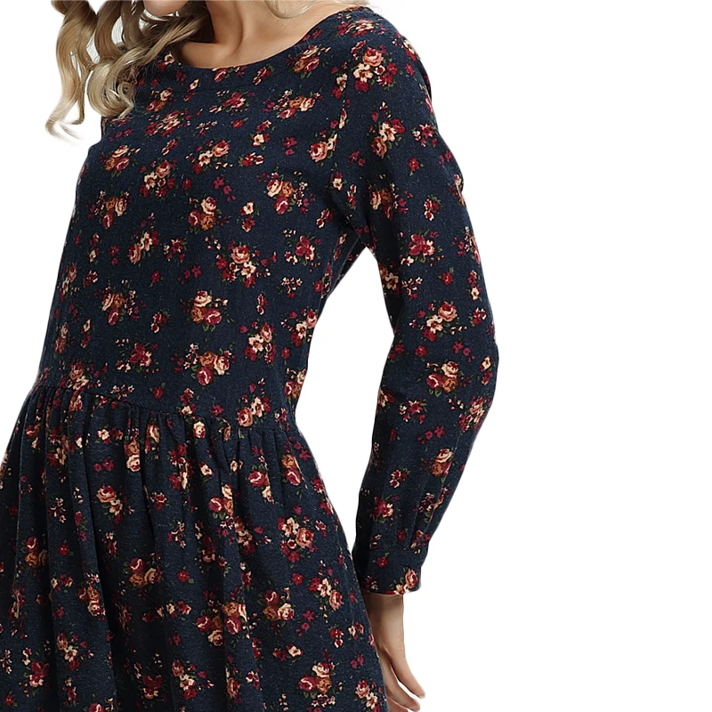 Женские платья с винтажным принтом повседневные Хлопковые Платья макси длинным