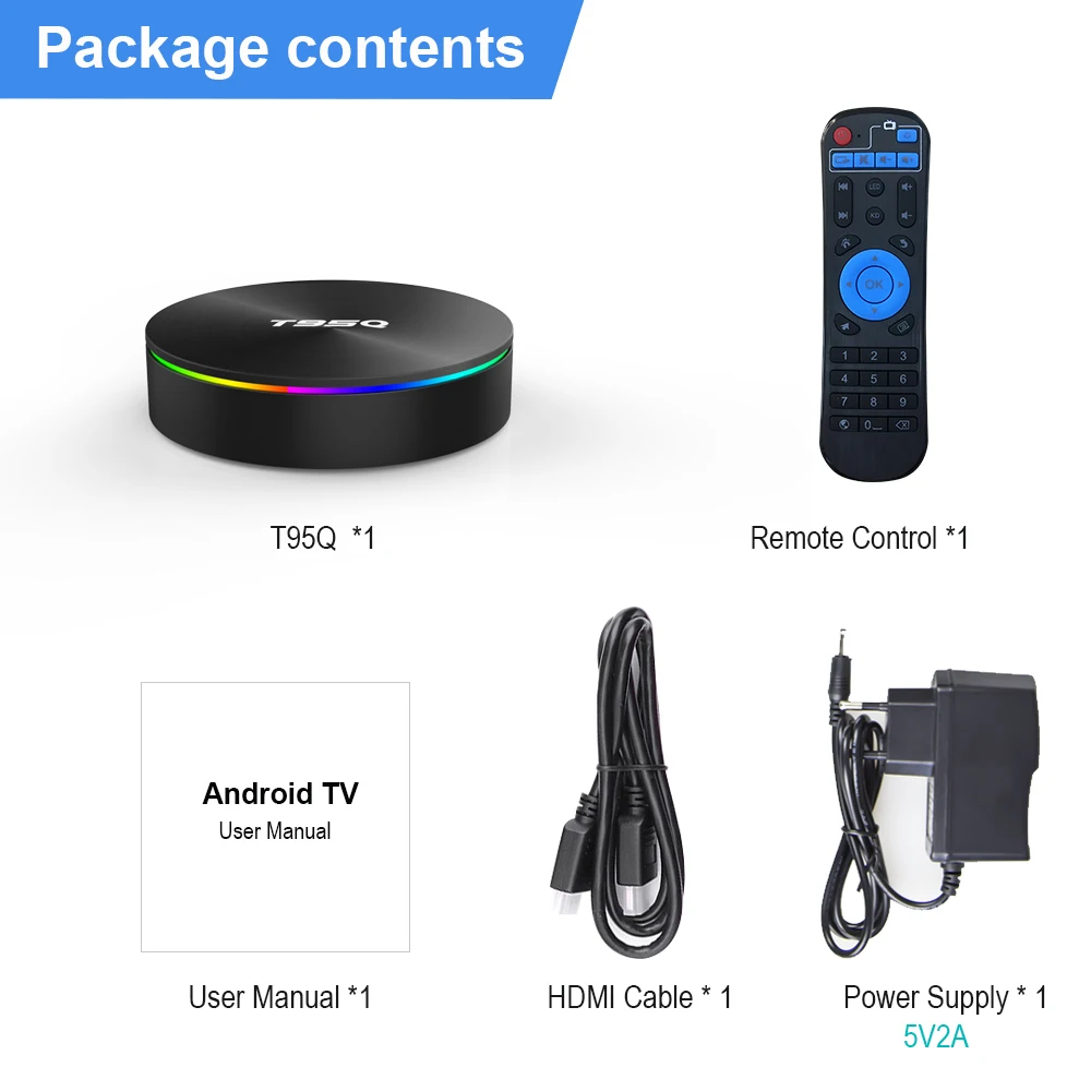 PULIERDE T95Q Amlogic S905X2 4 Гб 64 Гб Смарт Android 9,0 ТВ коробка Bluetooth 4,0 H2.65 4K 2,4 ГГц/5 ГГц wifi ТВ-приставка медиаплеер