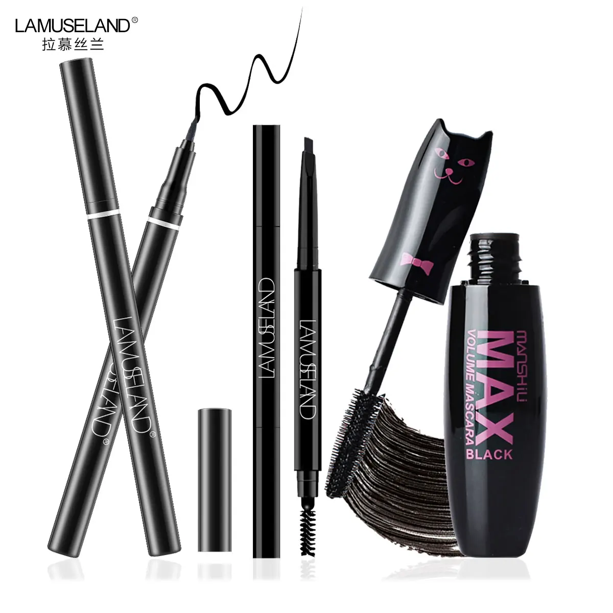 

LAMUSELAND Makeup Set Mascara+Eyeliner+Eyebrow pencil #JMSE02