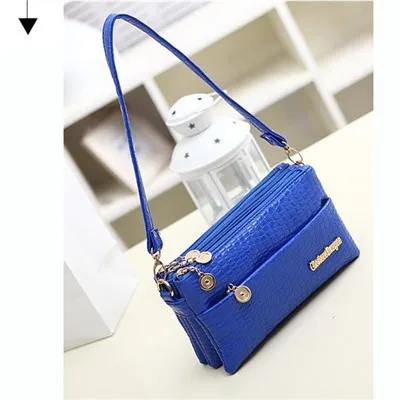 Маленькая сумка через плечо Bolsas Femininas, Сумка с узором «крокодиловая кожа», женские сумки-мессенджеры для женщин, новая черная сумка DJ20 - Цвет: Синий