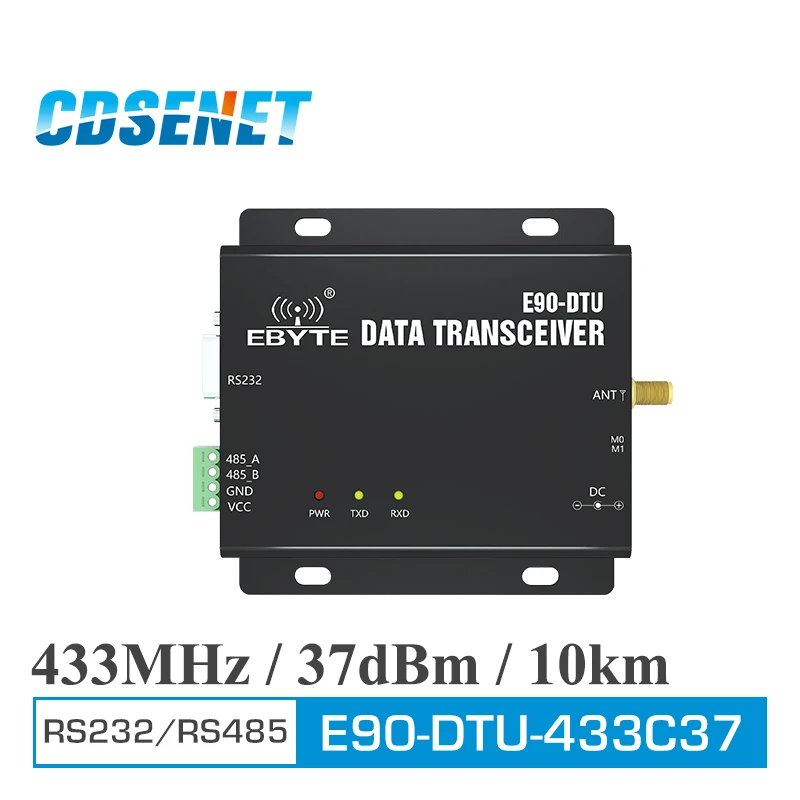 

E90-DTU(433C37) Беспроводной трансивер RS232 RS485 Modbus 433 МГц 5W с большим радиусом действия 10 км PLC модуль приемопередатчика передатчик и приемник радио...