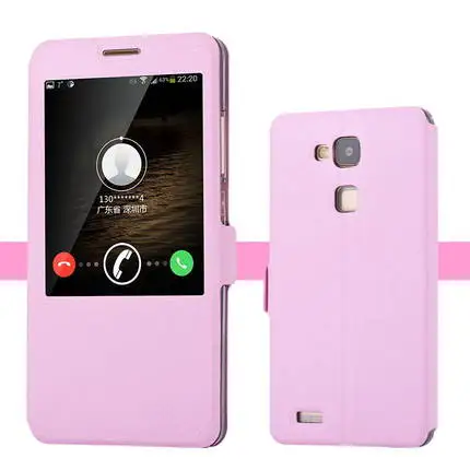 pink Открывающееся окно чехол s для huawei Ascend Коврики 7 Чехол MT7-TL10 MT7-CL00 MT7-TL00 задняя крышка флип кожаный чехол для huawei Коврики 7 MT7 - Цвет: pink