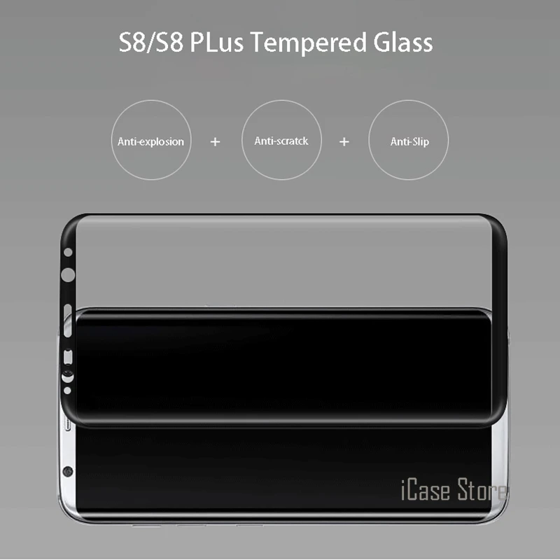 Передняя Экран защитная пленка 9 H для samsung Galaxy S8 Plus закаленное Стекло Премиум 3D