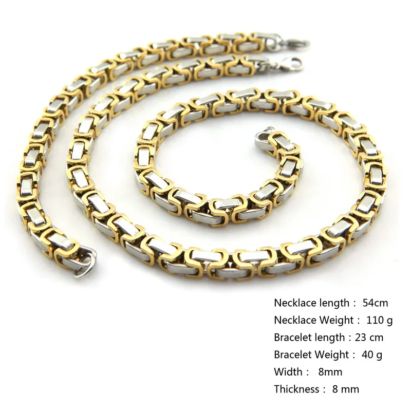 

Комплект из колье и браслета, из нержавеющей стали 316l