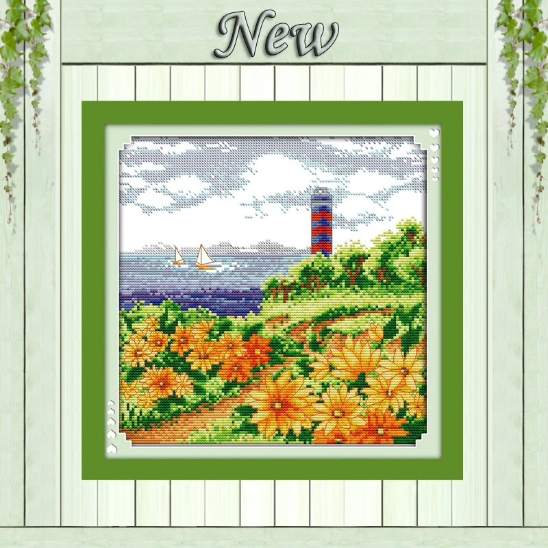 Корейский стиль вид пейзаж сельская местность печать на холсте DMC 11CT 14CT наборы
