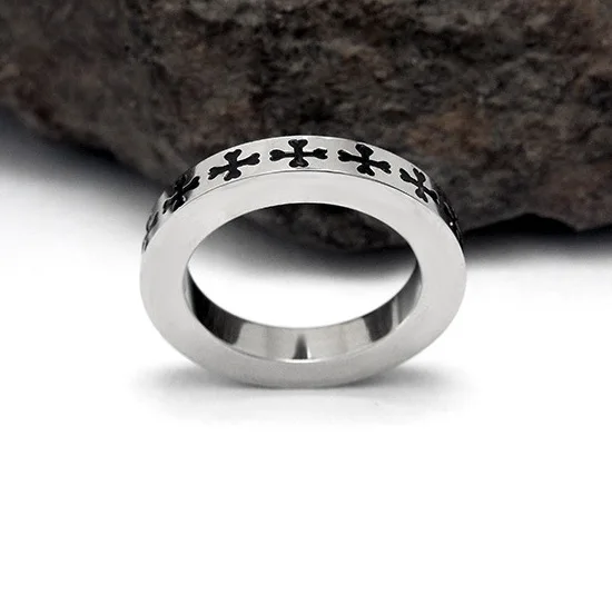 Титановое кольцо в стиле римского алфавита 316L из нержавеющей стали с римскими