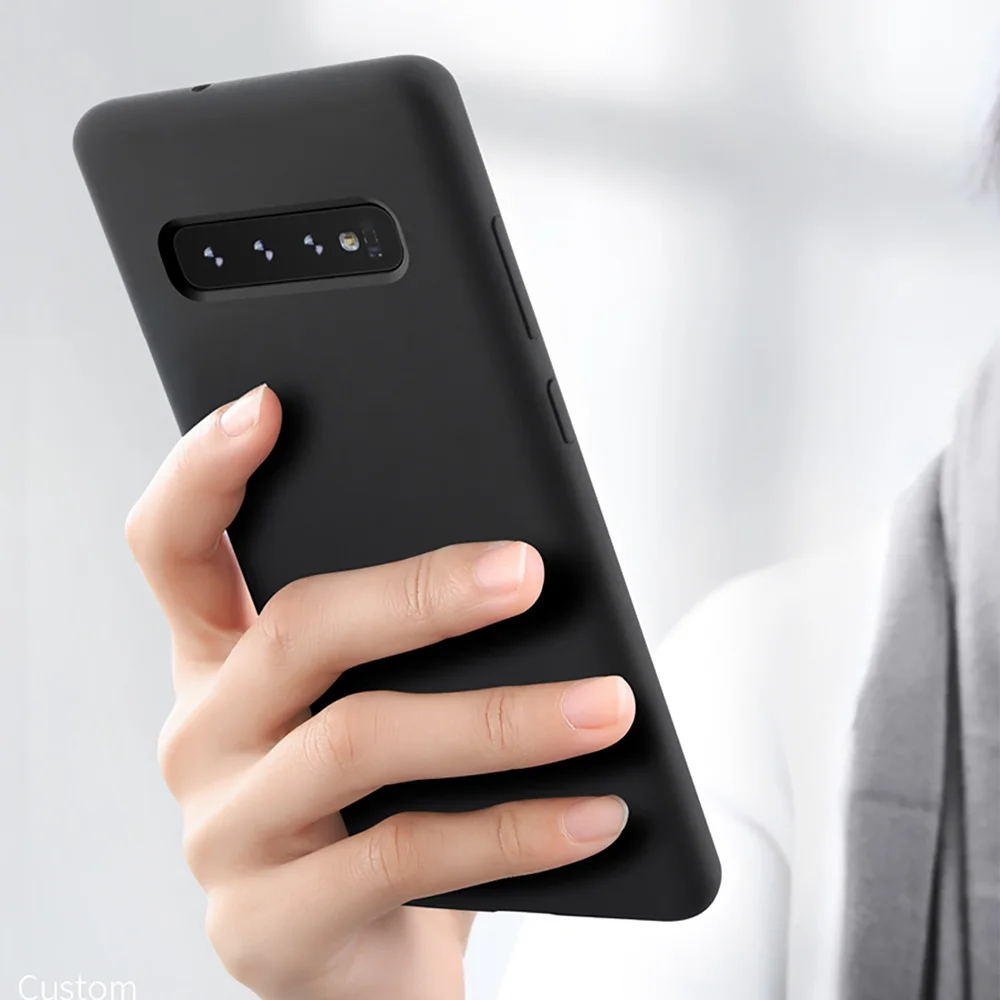 For Samsung S10 case silicone back cover galaxy plus note9 hard phone Full protective luxury S9plus 100% original |