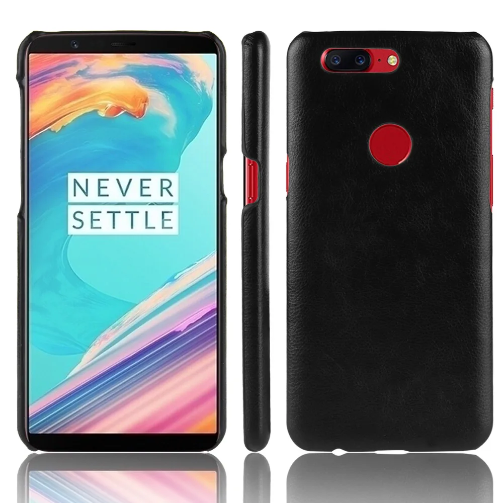 Ретро Кожаный чехол для One Plus 5T личи Кожа противоударный жесткий OnePlus 1 + телефона s