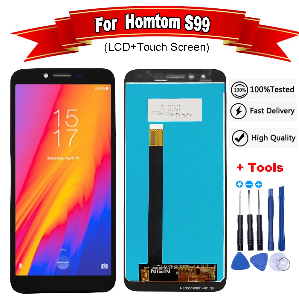 5 &quotдюймов для HOMTOM S99 ЖК дисплей Дисплей + кодирующий преобразователь сенсорного