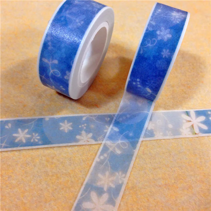 

Free shipping Beautiful high quality washi paper tape/15mm*10m*2rolls dream flower masking japan washi tape