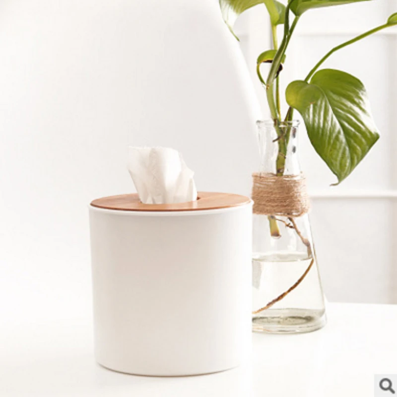 Tissue box paper desktop storage creative car home bottom bamboo and wooden towel | Дом и сад