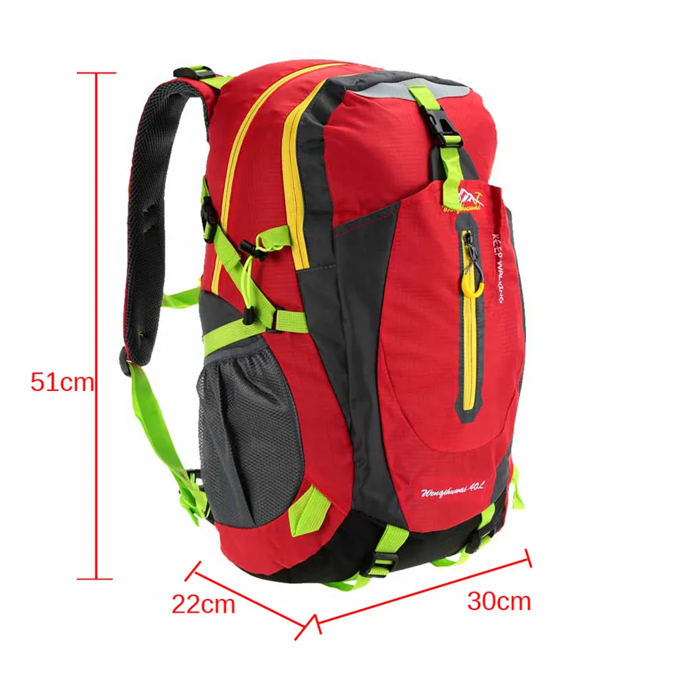 40л Водонепроницаемый дышащий рюкзак на плечо для путешествий открытом воздухе