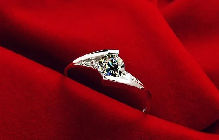 Uloveido обручальные кольца для женщин Кристалл Серебряные украшения Цвет/розовое золото Цвет обручальное кольцо aneis feminino дропшиппинг J045 кольца для женщин бижутерия женское