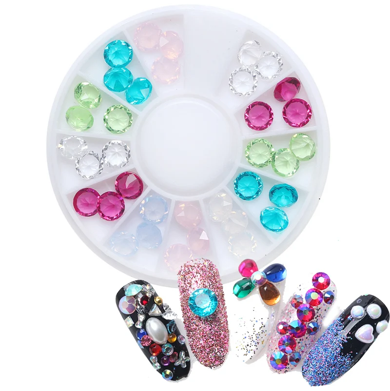 Украшения для дизайна ногтей сверкающие камни из смолы сделай сам наконечники