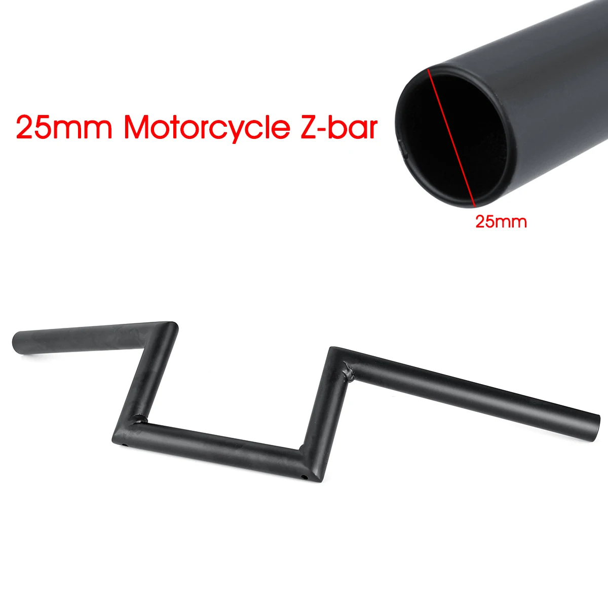 Черный Универсальный 25 мм " руль мотоцикла Z ручка бар для Suzuki Street Road Cruiser для Harley/Honda/Yamaha/Kawasaki - Цвет: Черный