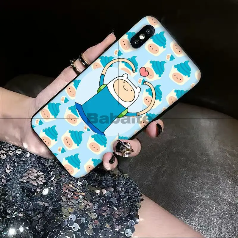Чехол для телефона Babaite adventure time funny anime cartoon черный мягкий чехол Apple iPhone 8 7 6 6S Plus X XS