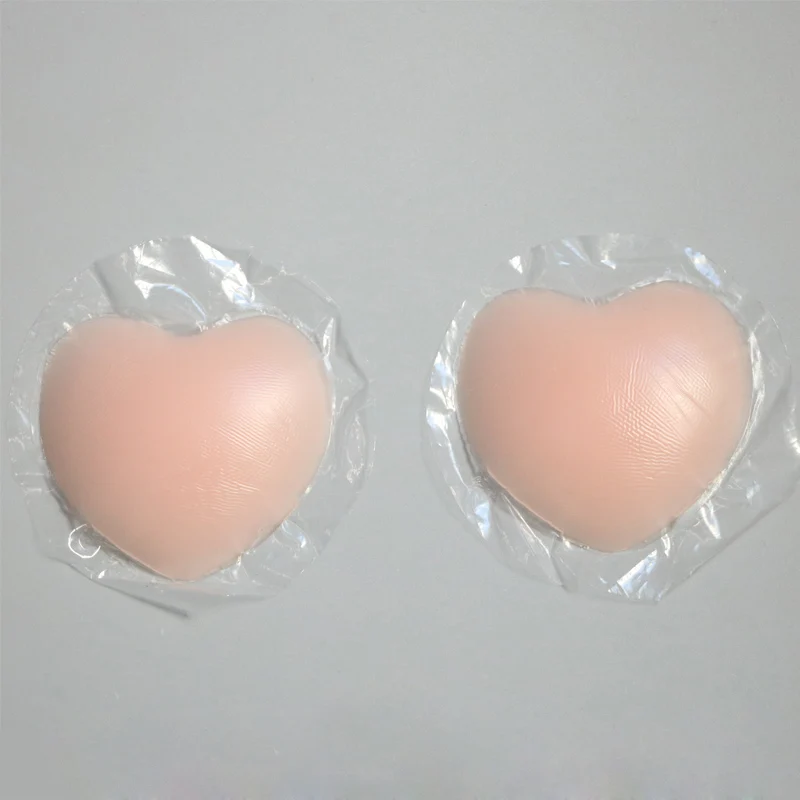 Heart Shape 2 шт./1 пара, многоразовые самоклеющиеся силиконовые накладки на соски для груди, накладки на бюстгальтер, накладки на соски, невидимые лепестки груди для платья - Цвет: Heart Shape