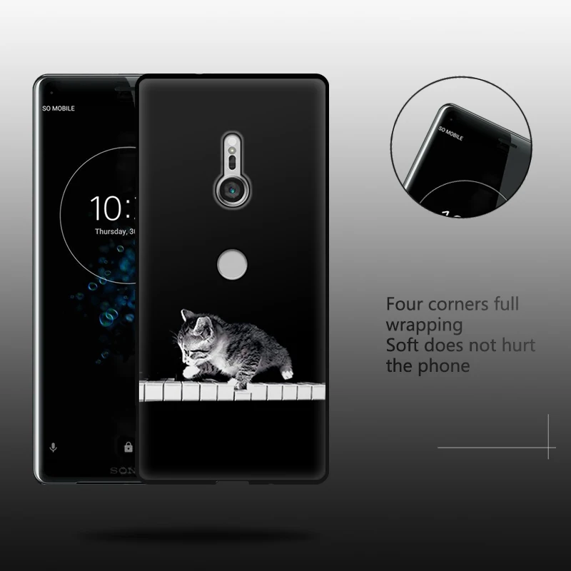 JURCHEN, роскошный 3D мультяшный чехол для телефона, для sony Xperia XZ3, чехол, мягкий, TPU, силиконовый, задний Чехол для sony Xperia XZ3, двойной чехол