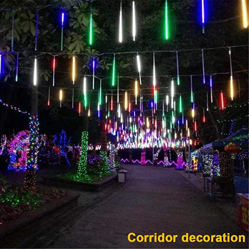 

Waterproof Led Solar String Lights Meteor Shower Rain Light For Garden Wedding Party Christmas Tree Decoration Festive Supplies