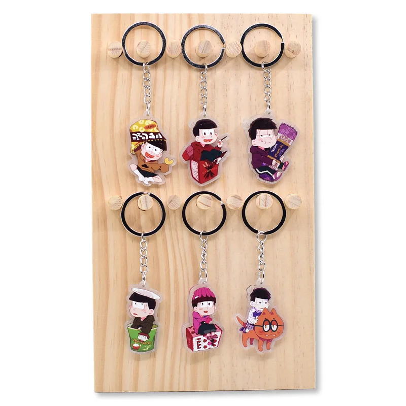 Osomatsu San брелок для экшн-фигурки периферийных устройств двухсторонний милый брелок для ключей в японском аниме AKL241