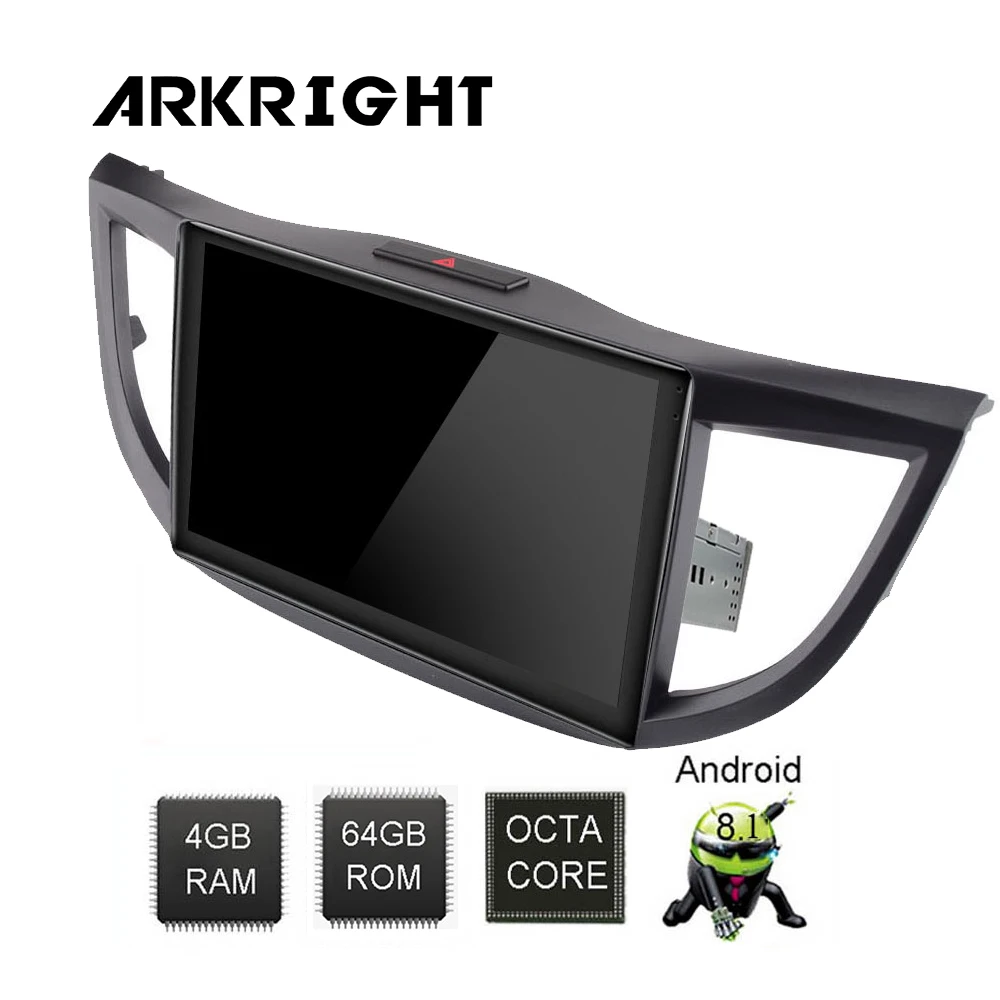 ARKRIGHT 1" 1 Din 4+ 64GB Автомобильный радио мультимедиа аудио плеер gps навигация 4G для Honda CRV 2012 2013 DSP без DVD