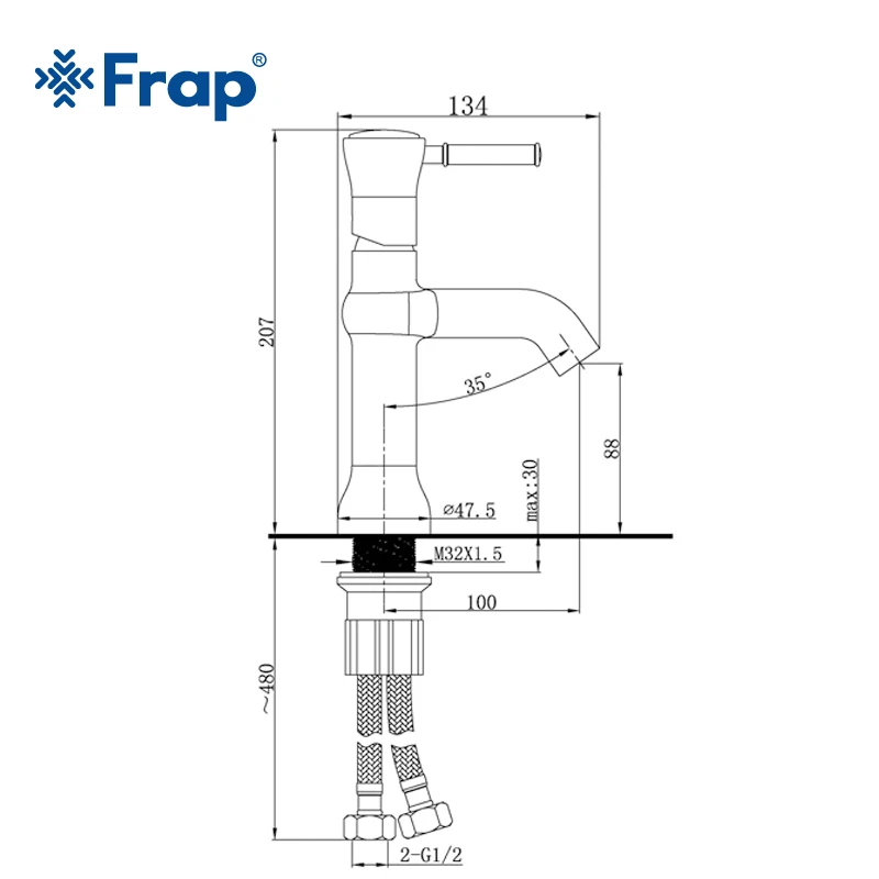 

Frap New Arrival Basin Faucets Modern Faucet Bathroom Faucet Hot & Cold Basin Sink Faucet Single Handle with Ceramic Taps Y10078