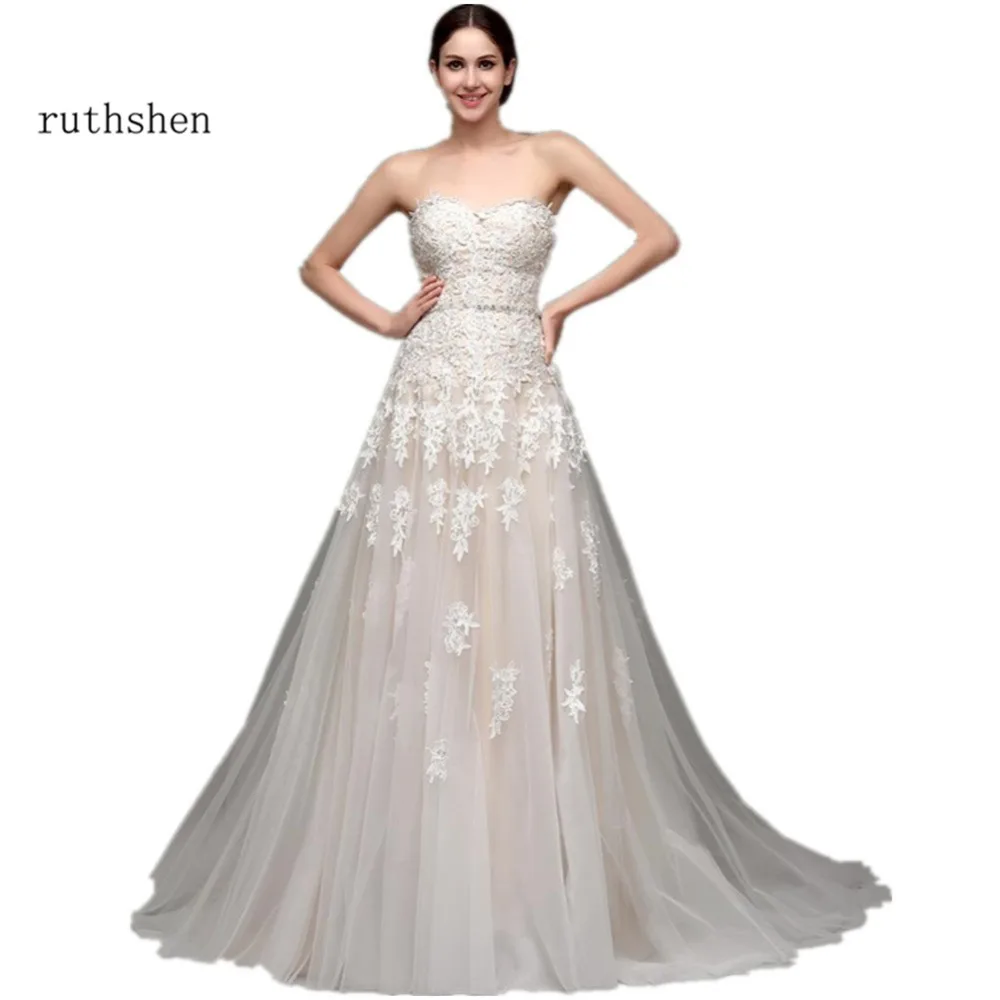 Ruthshen бокал для шампанского Свадебные платья дешевые 2020 с милое вечернее платье