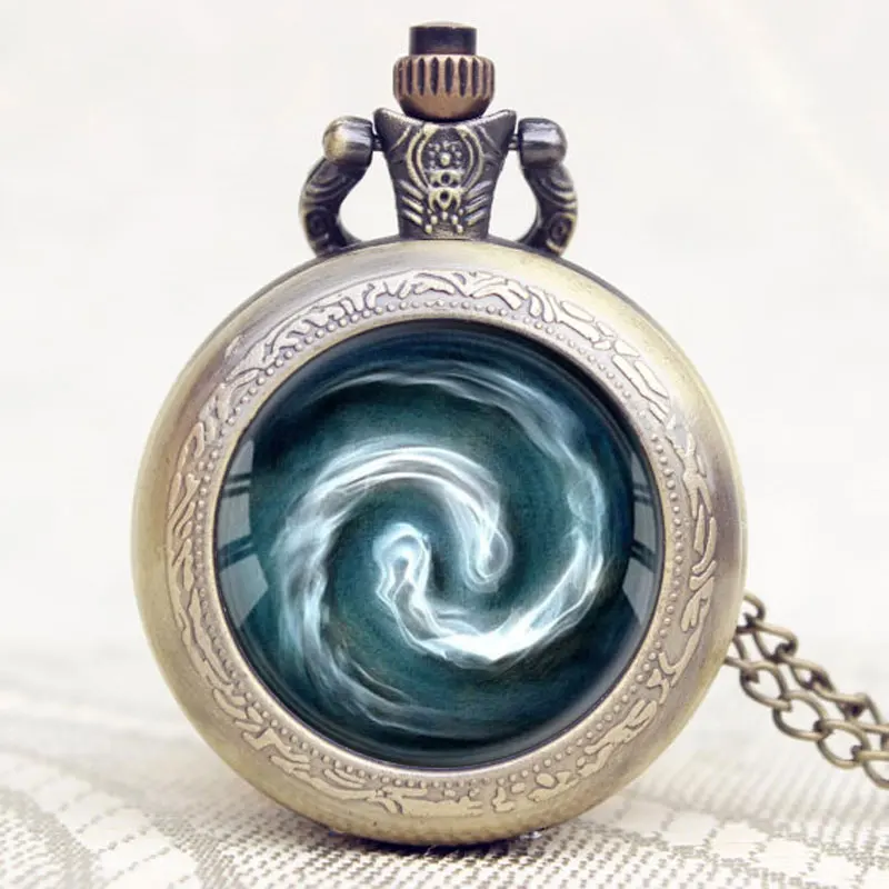 

New Arrival Avatar Theme the Last Airbender Air Airbending Design Glass Dome Pocket Watch With Chain Necklace