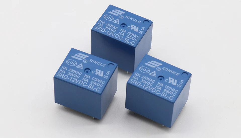 5 шт. SRD-12VDC-SL-C 12 В постоянного тока 10 А 250 В переменного тока реле питания PCB тип T73-12V 5 футов SRD-12VDC-SL-C 10 А 125 В переменного тока