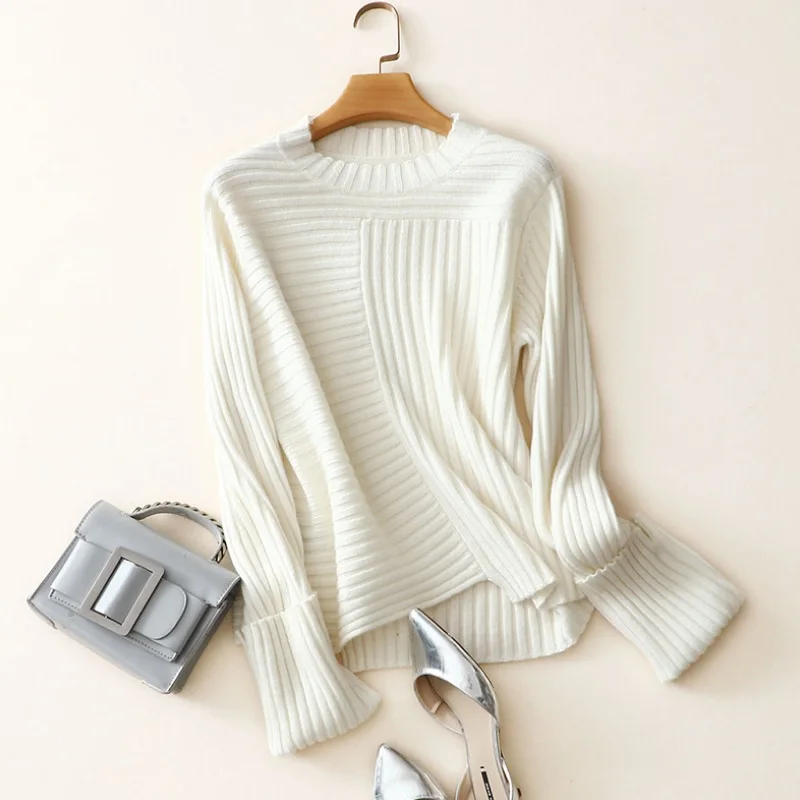 HIGH Quality Wool Cashmere Sweater Winter Women Fashion Solid Color Knitting Tops Female | Женская одежда