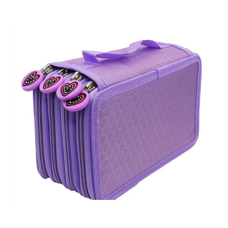 Purple Чехол для карандашей с перьями чехол для карандашей для 72 ручек - Цвет: Purple