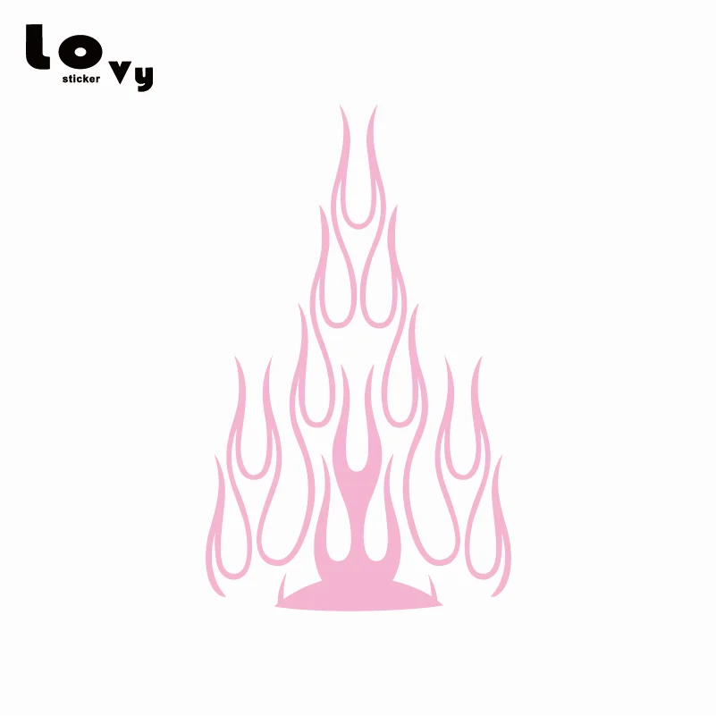 Контурная огненная башня пламя полоса виниловая наклейка на капот автомобиля