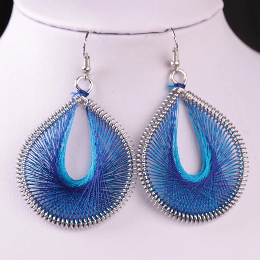 Женские серьги подвески с шелковой нитью|dangle earrings|fashion dangle earringsearrings fashion |
