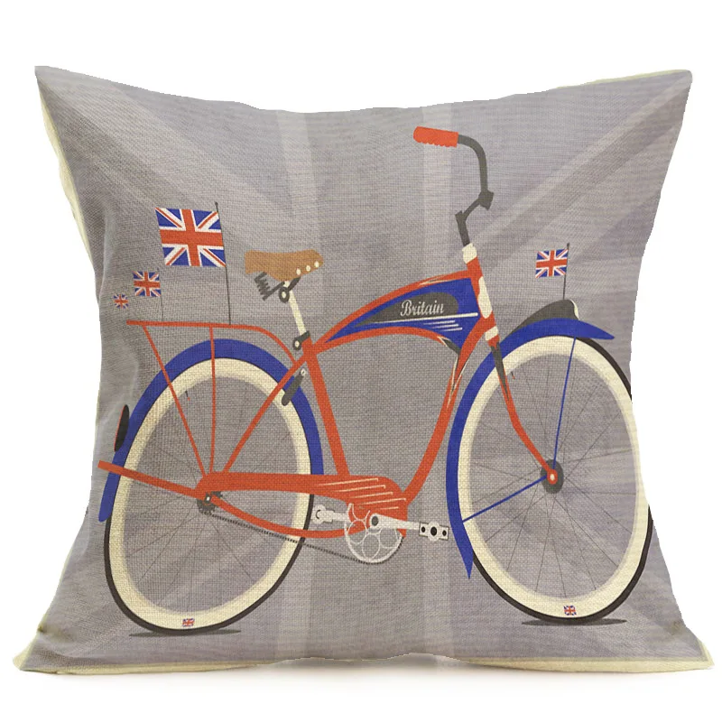Чехол на подушку для домашнего велосипеда чехол из хлопка и льна автомобиля