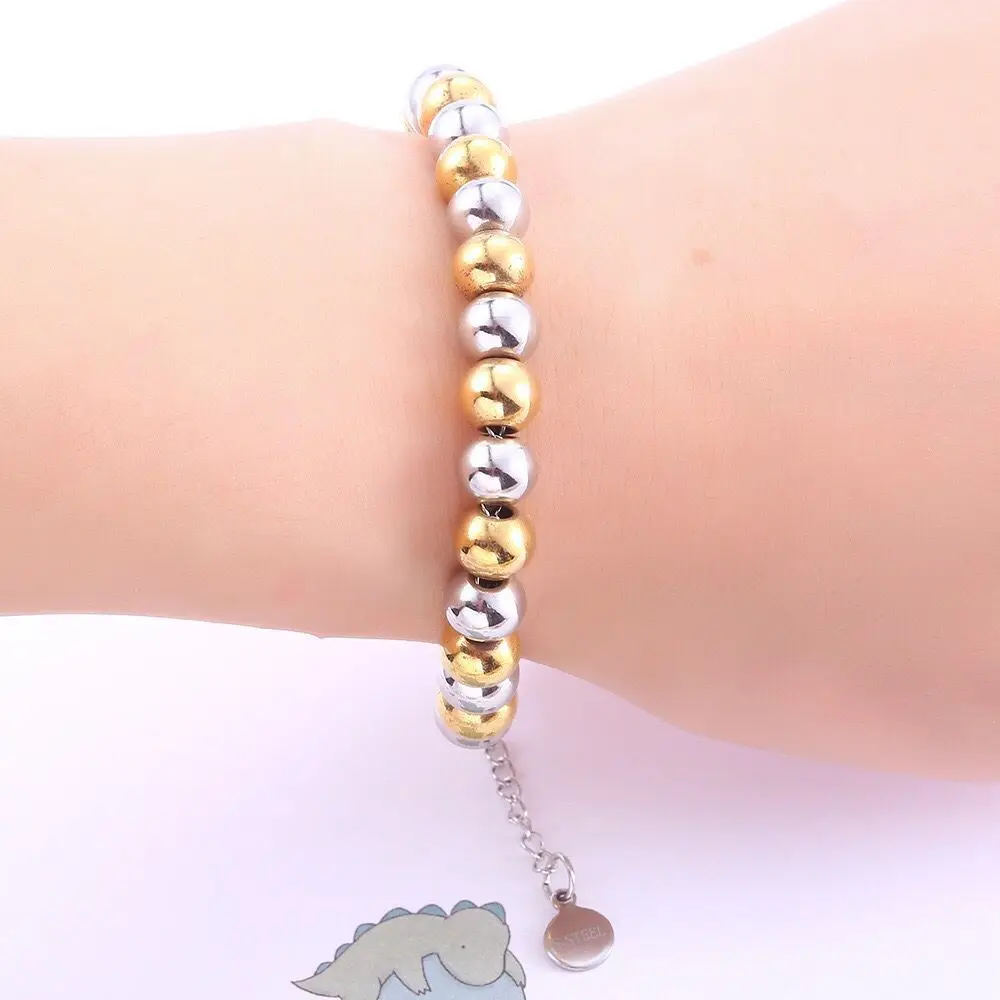 Оптовая продажа ювелирных изделий (21 см * 8 мм) из титановой стали 316L Mix 2 золотого