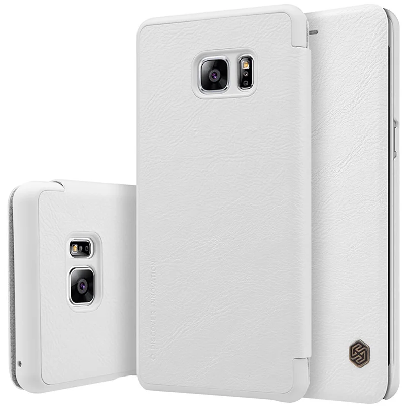 

For Samsung Galaxy Note FE (Fan Edition) Case Nillkin Qin Vintage Leather Card Pocket Flip Cover For Samsung Note FE Phone Bags