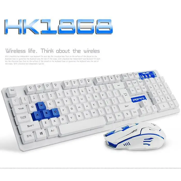 Прочный чувствительный индукционный Беспроводной клавиатура Мышь набор USB